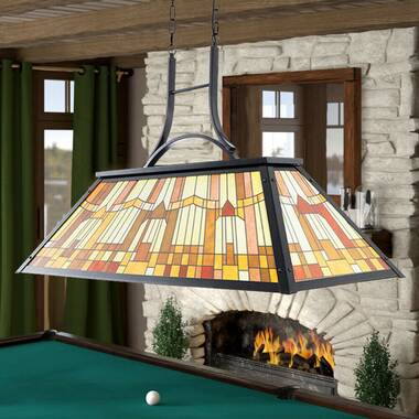 Pool table hanging store lights